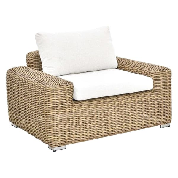 Trädgårdssoffa Home ESPRIT Beige Ljusbrun 111 x 87 x 63 cm