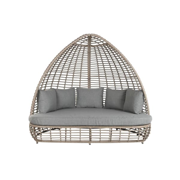 Puutarhasohva Home ESPRIT Tumman harmaa 198 x 168 x 168 cm