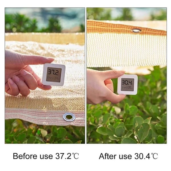 Aurinkosuojaverkko 85-90 % UV-suoja, HDPE-materiaali, vettä läpäisevä puutarhaan ja terassille