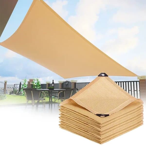 Aurinkosuojaverkko 85-90 % UV-suoja, HDPE-materiaali, vettä läpäisevä puutarhaan ja terassille