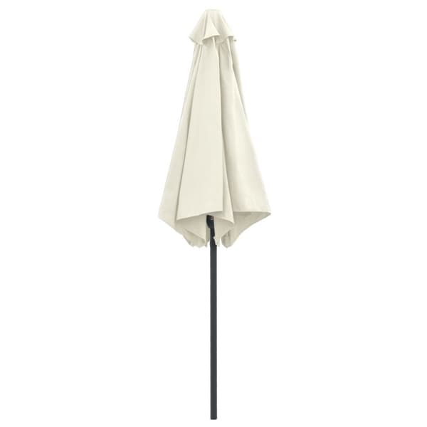 Trädgårdsparasoll med aluminiumstång 270x246 cm sandvit