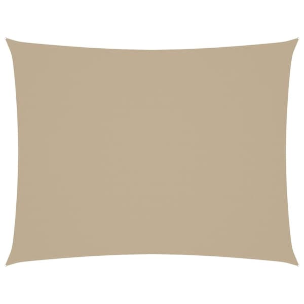 Solsegel oxfordtyg rektangulärt 4x5 m beige