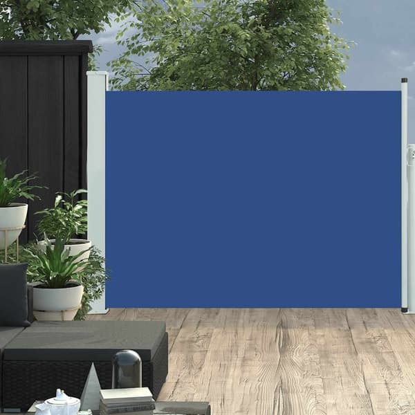 Infällbar sidomarkis 100x500 cm blå