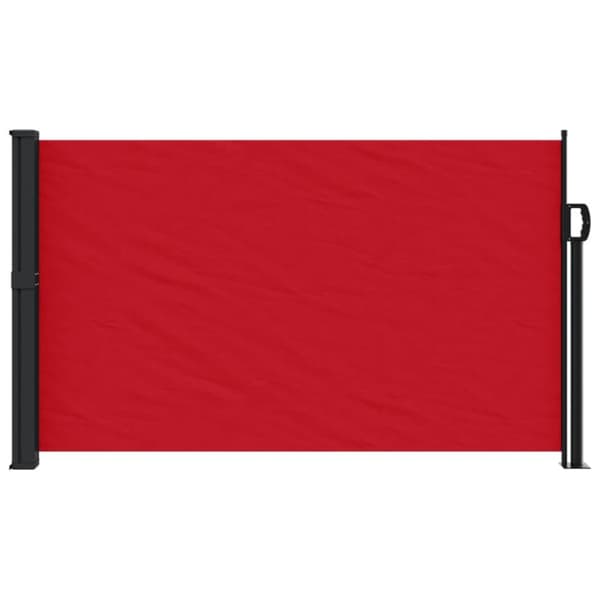 Infällbar sidomarkis röd 120x600 cm