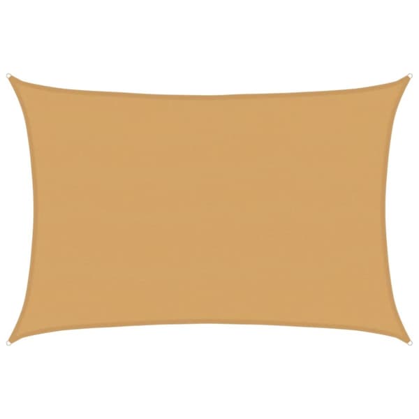 Solsegel 160 g/m² rektangulär sand 5x7 m HDPE