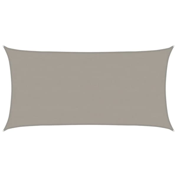 Solsegel 160 g/m² rektangulär ljusgrå 4x7 m HDPE