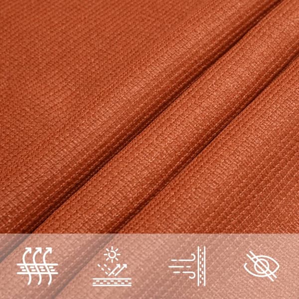 Solsegel 160 g/m² fyrkantig orange 6x6 m HDPE