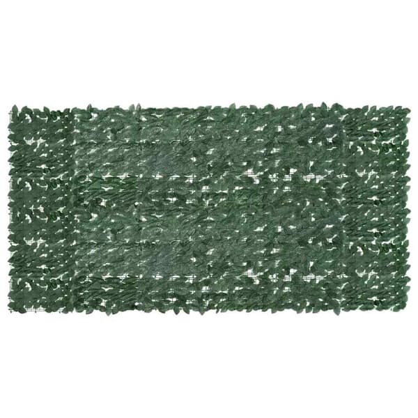 Balkongskärm mörkgröna blad 300x150 cm