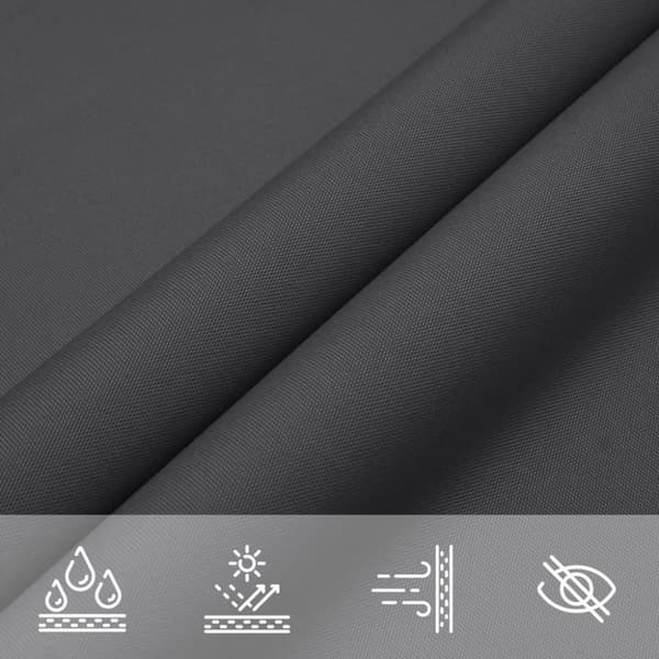 Solsegel oxfordtyg rektangulärt 4x7 m antracit