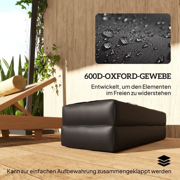 Rootz 2 -stykke sæt sandposer til parasoller - vægtposer - stabiliserer kraftigt - 600D Oxford - 76 cm x 30 cm x 11cm