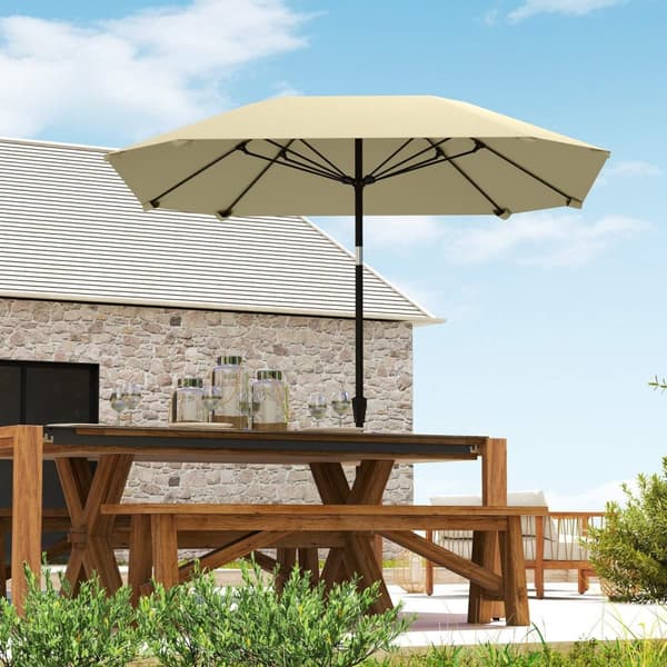 Rootz 2.33m parasolparaply - Terrasse skærm - Solskygge - UV -beskyttelse - 2,33 m x 2,33 m x 2,4 m