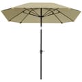 Miniatyrbillede 1 af 11: Rootz 2.33m parasolparaply - Terrasse skærm - Solskygge - UV -beskyttelse - 2,33 m x 2,33 m x 2,4 m