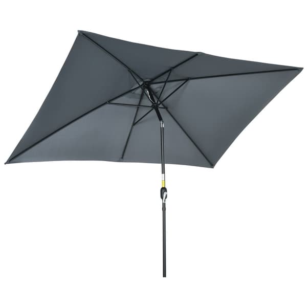 Rootzin alumiini -parasoli - Auringonvarjostin sateenvarjo - kallistettava katos - optimaalinen UV -suojaus - 295 cm x 195cm x 253 cm