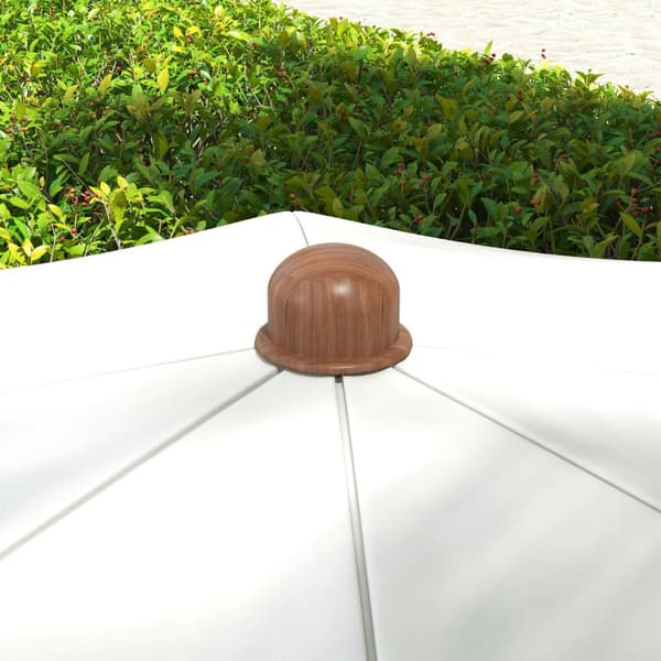 Rootz Beach Sunshield Parasol - Udendørs paraply - UV -beskyttelse - Stilfulde frynser - 8 Robuste ribben - Ø1,9 x 2,1h m