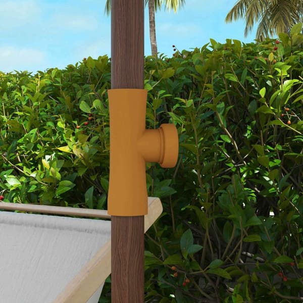 Rootz Beach Sunshield Parasol - Udendørs paraply - UV -beskyttelse - Stilfulde frynser - 8 Robuste ribben - Ø1,9 x 2,1h m