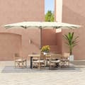 Pikkukuva 9 / 10: Rootz Kaksipuolinen sateenvarjo - Parasol - Auringonpohja - UPF50+ Protection - 451 cm x 264 cm - alumiinimasto