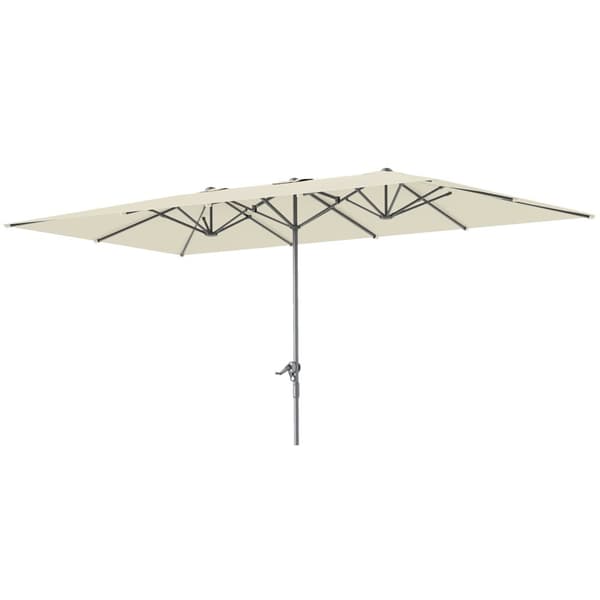Rootz Kaksipuolinen sateenvarjo - Parasol - Auringonpohja - UPF50+ Protection - 451 cm x 264 cm - alumiinimasto