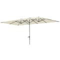 Pikkukuva 10 / 10: Rootz Kaksipuolinen sateenvarjo - Parasol - Auringonpohja - UPF50+ Protection - 451 cm x 264 cm - alumiinimasto