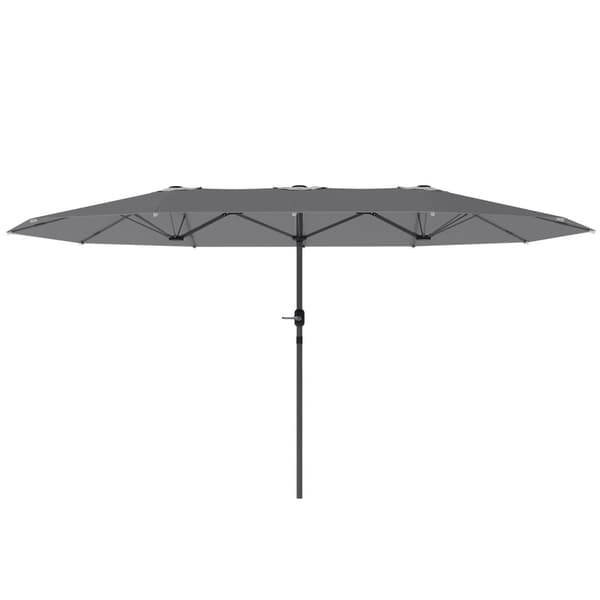 Rootz Double Sunshield Parasol - UV -suojavarjo - Teräs aurinkovarjo - viileys ja stabiilisuus - 436 x 260 cm