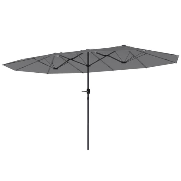 Rootz Double Sunshield Parasol - UV -suojavarjo - Teräs aurinkovarjo - viileys ja stabiilisuus - 436 x 260 cm