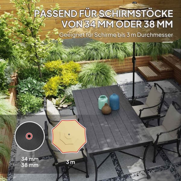 Rootz Fillable Parasol Base - Paraply Stand - Rampant Base - Säker stabilitet - Ø55 x 30H cm
