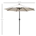 Pikkukuva 3 / 6: Rootz Garden Parasol - Suora sateenvarjo - kallistettava kahdeksankulmainen sateenvarjo - aurinkoenergian valaistus - 2,7m x 2,4 metriä