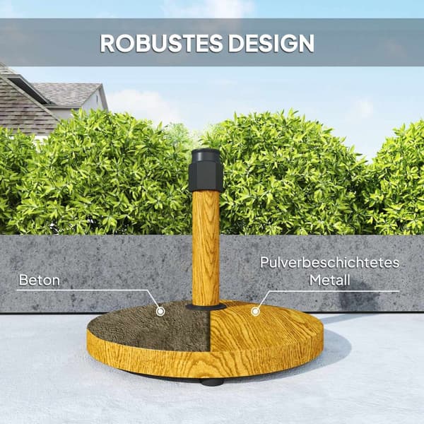 Rootz Garden Parasol Stand - Paraply Base - Sun Shade Holder - Firm Stability - Ø48 x 44 cm