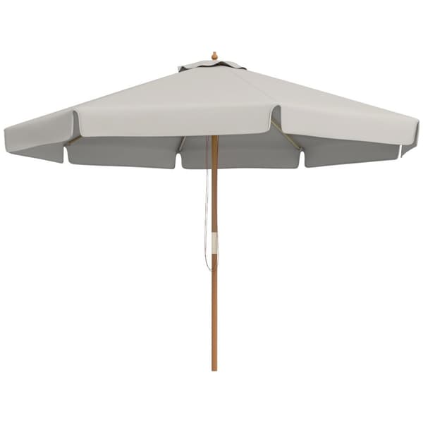 Rootz Garden & Terrace Paraply - Uteplatsparasoler - utomhusskugga - Ventilerat tak - Ø325 cm x 250 cm - Grå