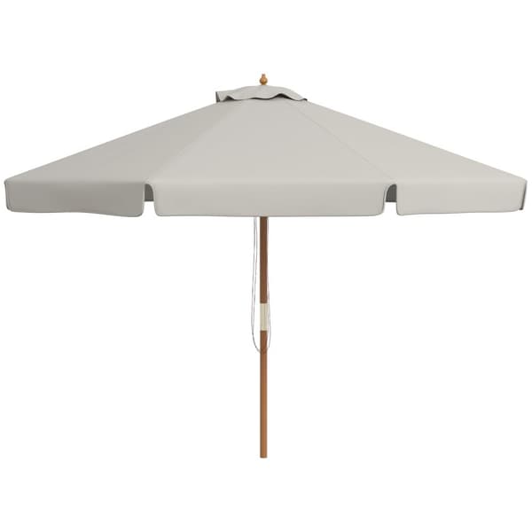 Rootz Garden & Terrace Paraply - Uteplatsparasoler - utomhusskugga - Ventilerat tak - Ø325 cm x 250 cm - Grå