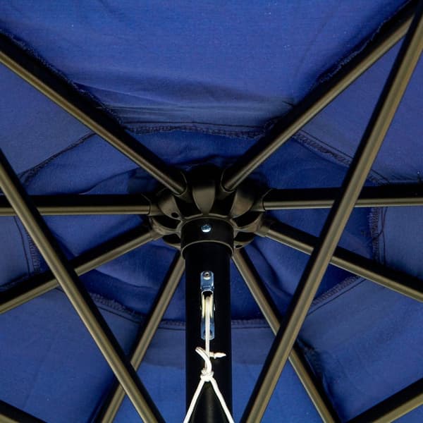Rootz Garden Screen Straight Parasol - Auringonvarjo - UV -kestävä - Optimaalinen auringonsuoja - Ø 3m x 245 cm, sininen