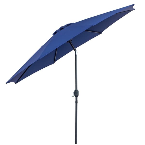 Rootz Garden Screen Straight Parasol - Auringonvarjo - UV -kestävä - Optimaalinen auringonsuoja - Ø 3m x 245 cm, sininen