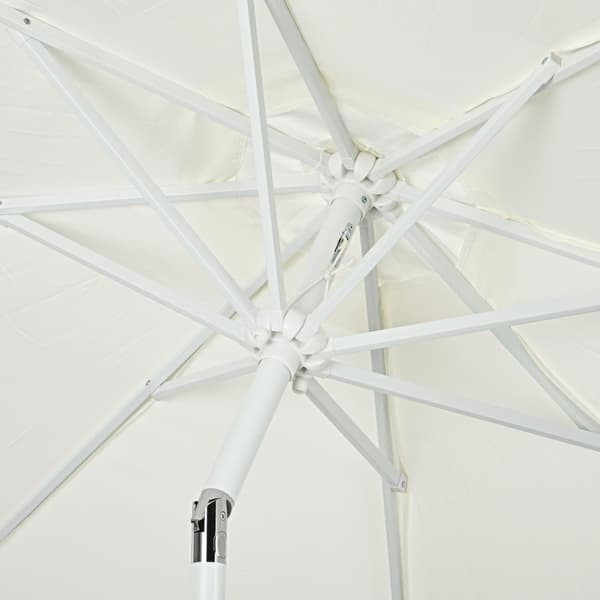 Rootz Garden Parasol - Ulkona kallistettava sateenvarjo - Auringonvarjo - Optimaalinen UV -suojaus - Ø 2,65m x 2,45m - valkoinen