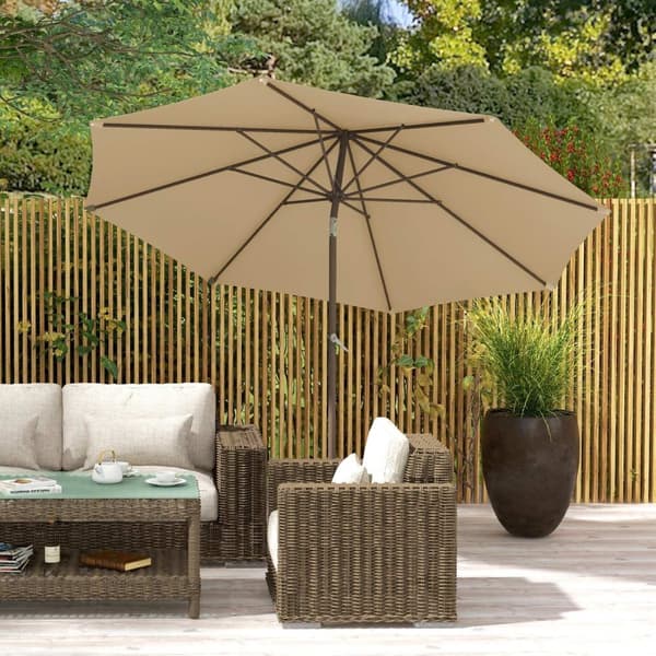 Rootz Garden Sunshade - Patio -sateenvarjo - Ulkona Parasol - Optimaalinen auringonsuoja - Ø2,63 x 2,2 m - Metallikehys - 180 g/m² polyesterikangas