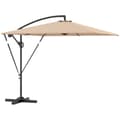 Miniatyrbillede 10 af 10: Rootz Khaki Offset Patio Parasol - Balkonskærm - Udendørs paraply - UV -beskyttelse 50+ - 295 cm x 250 cm x 235 cm - Vindbestandig