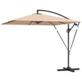 Miniatyrbillede 1 af 10: Rootz Khaki Offset Patio Parasol - Balkonskærm - Udendørs paraply - UV -beskyttelse 50+ - 295 cm x 250 cm x 235 cm - Vindbestandig