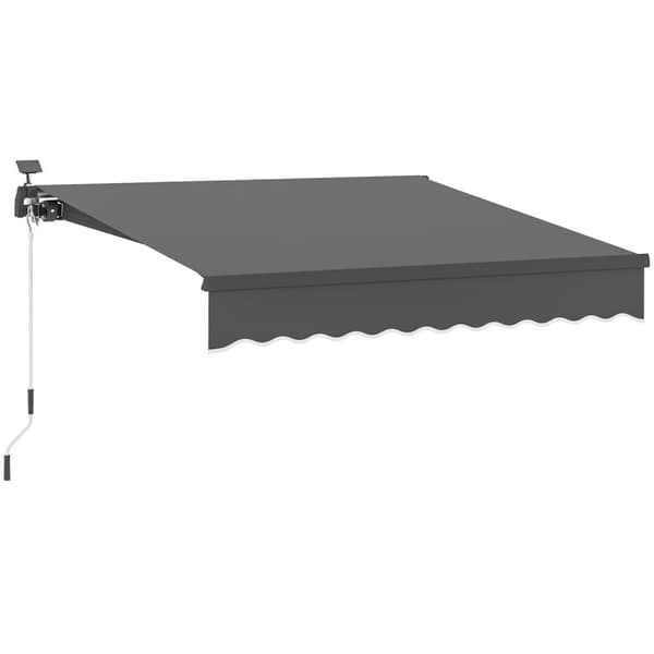 Rootz Klemmmarkise - UV Protection Awnure - Joint Arm Awnings - Solar -drevet LED -lys - 295 cm x 250 cm - Forbedre udendørs komfort