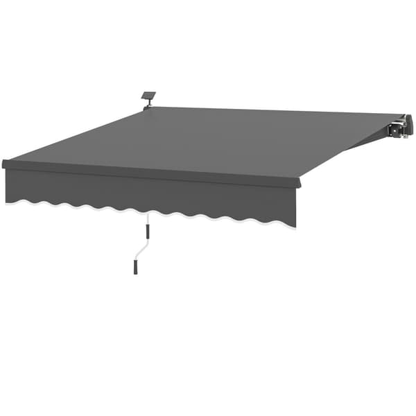Rootz Klemmmarkise - UV Protection Awnure - Joint Arm Awnings - Solar -drevet LED -lys - 295 cm x 250 cm - Forbedre udendørs komfort