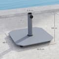 Miniatyrbillede 3 af 10: Rootz Metal Parasol Stand - Umbrella Holder - Sunshade Base - Weatherboof - 49,5 cm x 49,5 cm x 34 cm