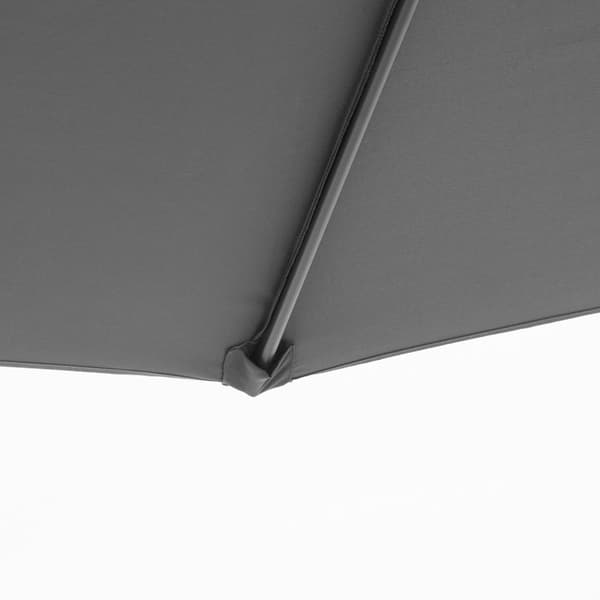 Rootz Offset Sunshade - Puutarhan aurinkopakka - taitettava parasoli - Vahva metallikehys - Ø295 x 255h cm - harmaa