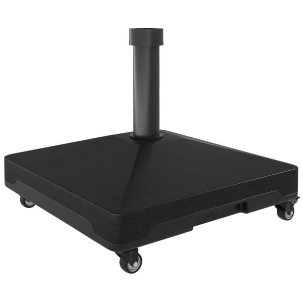 Rootz Parasol Stand - Square Paraply Holder - Rollbar base - 21 kg kapacitet - let mobilitet - 45 cm x 45 cm x 40 cm