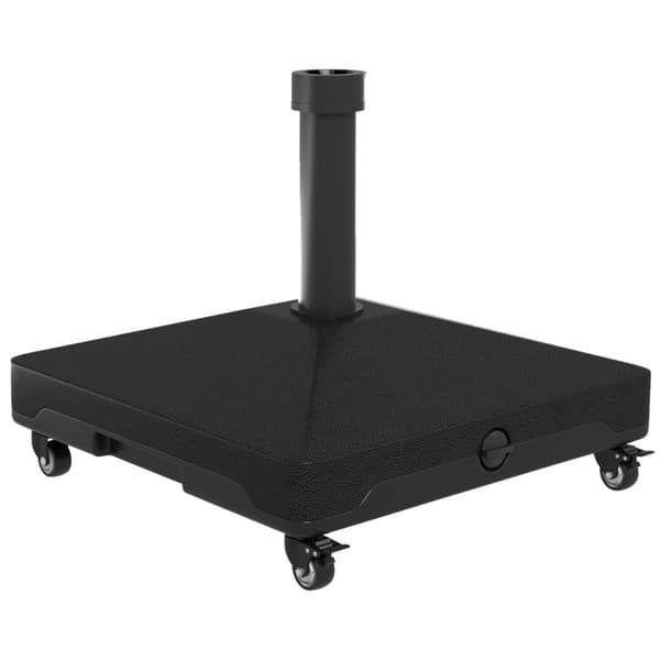 Rootz Parasol Stand - Square Paraply Holder - Rollbar base - 21 kg kapacitet - let mobilitet - 45 cm x 45 cm x 40 cm