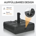Miniatyrbild 5 av 10: Rootz Parasol Stand - Paraplyhållare - Skärmstativ - Håller upp till 40 kg - HDPE Shell - 49cm x 49 cm x 36,5 cm
