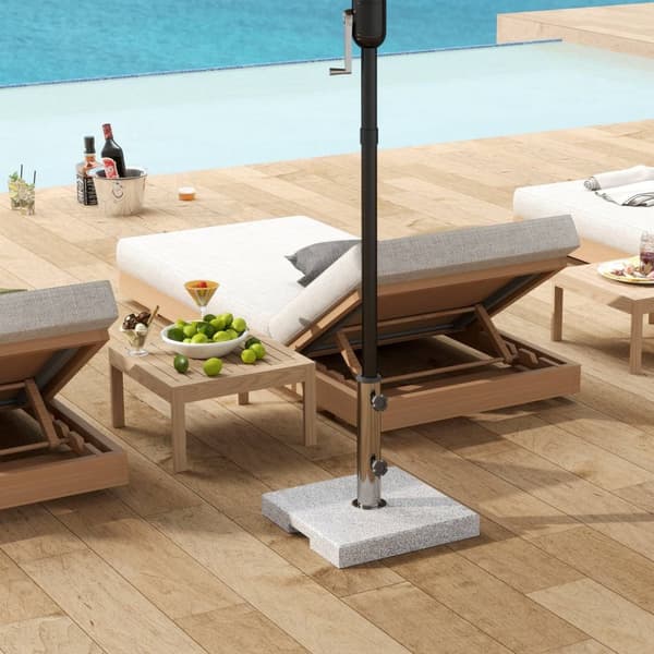 Rootz Parasol Stand - Granit paraplyhållare - Paraplyvikt - Stabilitet - 38 cm x 38 cm x 38 cm