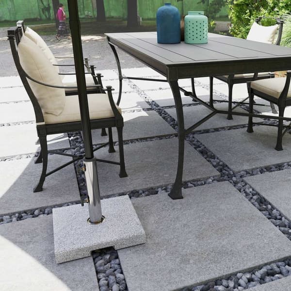 Rootz Parasol Stand - Granit paraplyhållare - Paraplyvikt - Stabilitet - 38 cm x 38 cm x 38 cm