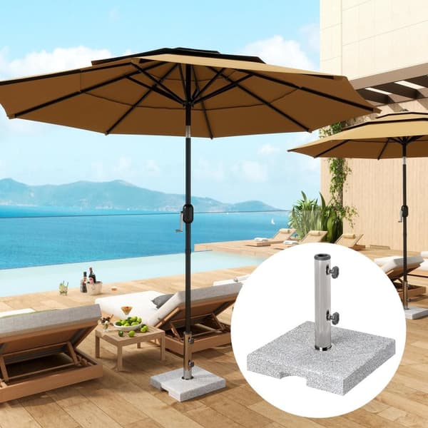 Rootz Parasol Stand - Granit paraplyhållare - Paraplyvikt - Stabilitet - 38 cm x 38 cm x 38 cm