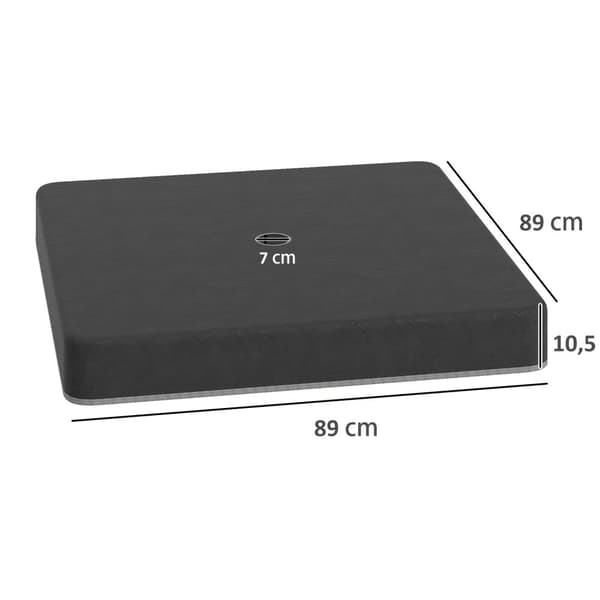 Rootz Parasol Stand Base Weights - Vandtæt - Fyldbare sandholdere - Holdbar og UV -resistent - 89 cm x 89 cm x 10,5 cm - Sort