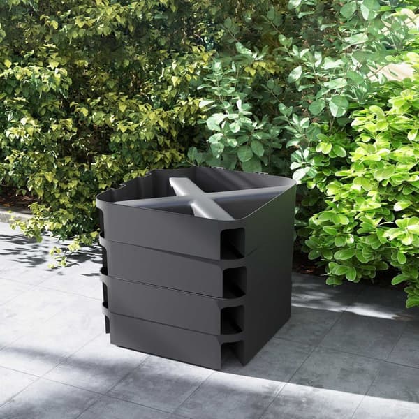 Rootz Parasol Stand Base Weights - Vandtæt - Fyldbare sandholdere - Holdbar og UV -resistent - 89 cm x 89 cm x 10,5 cm - Sort