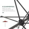 Miniatyrbild 5 av 10: Rootz Parasol -paraply - strandskärm - balkongskugga - snabb öppen - Ø1.96 x 2,04 m - röd