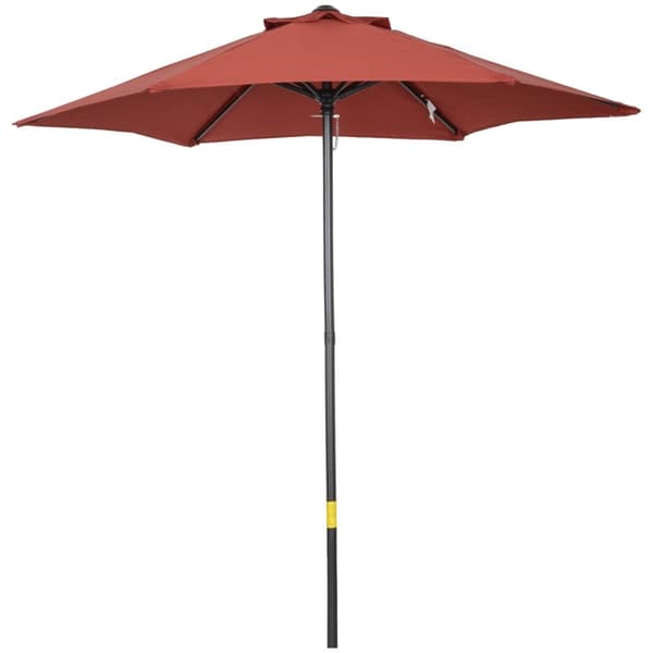 Rootz Parasol -paraply - strandskärm - balkongskugga - snabb öppen - Ø1.96 x 2,04 m - röd