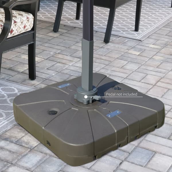 Rootz Parasol Stand - vapaasti kiinnitettävä sateenvarjopohja - tukeva stabilointiaine - HDPE -materiaali - 88L x 88b x 19H cm